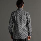 TEXTA ワイングラスプリントブロード カッタウェイカラーシャツ | NICOLE | 詳細画像4 