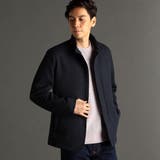 67ネイビー | ツイードダブルフェイス スタンドカラーブルゾン | NICOLE