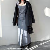 19ライトグレー | フロントジップキャミワンピース | NICOLE