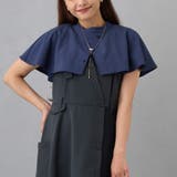 60ブルー | ケープ風デザインブラウス | NICOLE