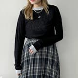 49ブラック | レイヤード風シアーロングTEE | NICOLE