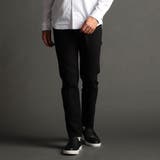 49ブラック | ガムストレッチヘリンボンパンツ | NICOLE