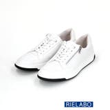 09ホワイト | 【RIELABO】サイドファスナー コートスニーカー | NICOLE