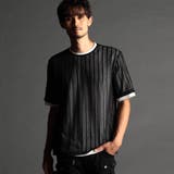 49ブラック | ラッセルレースアンサンブルTシャツ | NICOLE