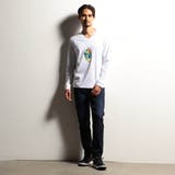 【RIELABO】グラフィック×ロゴプリントVネックTシャツ | NICOLE | 詳細画像2 