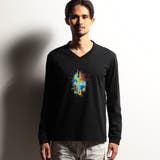 【RIELABO】グラフィック×ロゴプリントVネックTシャツ | NICOLE | 詳細画像4 