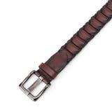 07ボルドー | ピースメッシュレザーベルト | NICOLE