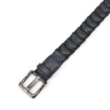 67ネイビー | ピースメッシュレザーベルト | NICOLE