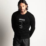 49ブラック | 激シルケットロゴプリント長袖Tシャツ | NICOLE