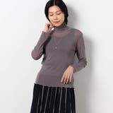 39チャコールグレー | 【WALDO】シアーメッシュタートルカットソー | NICOLE