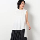 09ホワイト | 【WALDO】タックスリーブテールタンクトップ | NICOLE