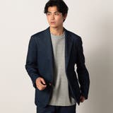 67ネイビー | ストレッチデニムジャケット | NICOLE