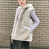 19ライトグレー | リバーシブルファーベスト | NICOLE