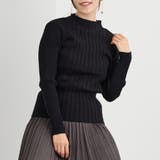 49ブラック | ランダムリブニットプルオーバー | NICOLE