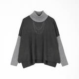 ネックレス付きバイカラースクエアハイネックニット | NICOLE | 詳細画像12 