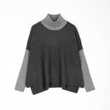 ネックレス付きバイカラースクエアハイネックニット | NICOLE | 詳細画像2 