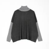 ネックレス付きバイカラースクエアハイネックニット | NICOLE | 詳細画像3 