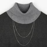 ネックレス付きバイカラースクエアハイネックニット | NICOLE | 詳細画像4 