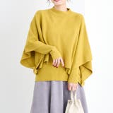 20イエロー | アンサンブルニット/スヌードポンチョ×クルーネックプルオーバー | NICOLE