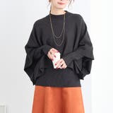 49ブラック | アンサンブルニット/スヌードポンチョ×クルーネックプルオーバー | NICOLE