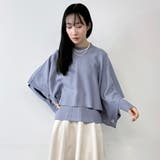 64サックス | アンサンブルニット/スヌードポンチョ×クルーネックプルオーバー | NICOLE