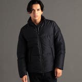 67ネイビー | LUMILET ウール混タフタ ダウンブルゾン | NICOLE