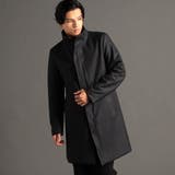 49ブラック | ダウンファブリックカルゼ スタンドカラーコート | NICOLE