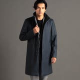 67ネイビー | ダウンファブリックカルゼ スタンドカラーコート | NICOLE