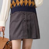 39チャコールグレー | ピーチ起毛プリーツMIXミニスカート | NICOLE