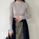 19ライトグレー | ハイネックリブニット | NICOLE