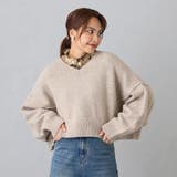 18ベージュ | Vネックニットプルオーバー | NICOLE
