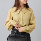 20イエロー | フラットカラー刺繍ブラウス | NICOLE