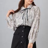 19ライトグレー | パイピング柄ブラウス | NICOLE