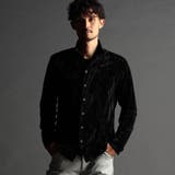 49ブラック | ストレッチプリーツベロア スタンドシャツ | NICOLE