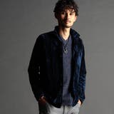 67ネイビー | ストレッチプリーツベロア スタンドシャツ | NICOLE