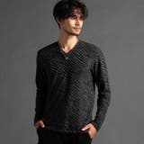 39チャコールグレー | アラカルト リンクスジャガードVネックプルオーバー | NICOLE