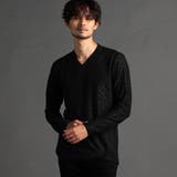 49ブラック | アラカルト リンクスジャガードVネックプルオーバー | NICOLE