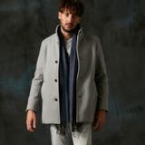 19ライトグレー | ストレッチメルトンスタンドミドルコート | NICOLE