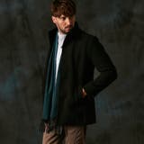 49ブラック | ストレッチメルトンスタンドミドルコート | NICOLE