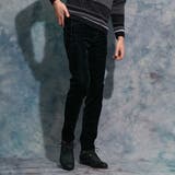 49ブラック | フロッキープリントデニムパンツ | NICOLE