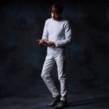 幾何学風バイヤス柄クルーネックニット | NICOLE | 詳細画像2