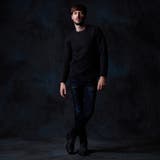 幾何学風バイヤス柄クルーネックニット | NICOLE | 詳細画像3