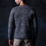 幾何学風バイヤス柄クルーネックニット | NICOLE | 詳細画像7