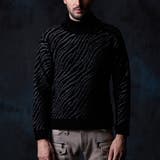 ゼブラ柄衿ファスナータートルネックニット | NICOLE | 詳細画像5 