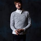 91その他2 | ゼブラ柄衿ファスナータートルネックニット | NICOLE