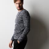 91その他2 | 幾何学柄引き揃えJQクルーネックニット | NICOLE