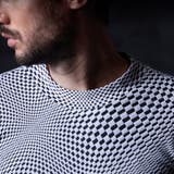 バイヤスジオメトリックモックネックプルオーバー | NICOLE | 詳細画像9 