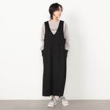 49ブラック | 【WALDO】コクーンシルエットＶ開きワンピース | NICOLE