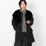 49ブラック | 【WALDO】ファー付きモッズコート | NICOLE