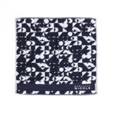 67ネイビー | ジオメトリック 今治ハンドタオル | NICOLE